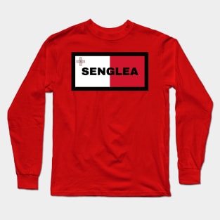 Senglea City in Malta Flag Long Sleeve T-Shirt